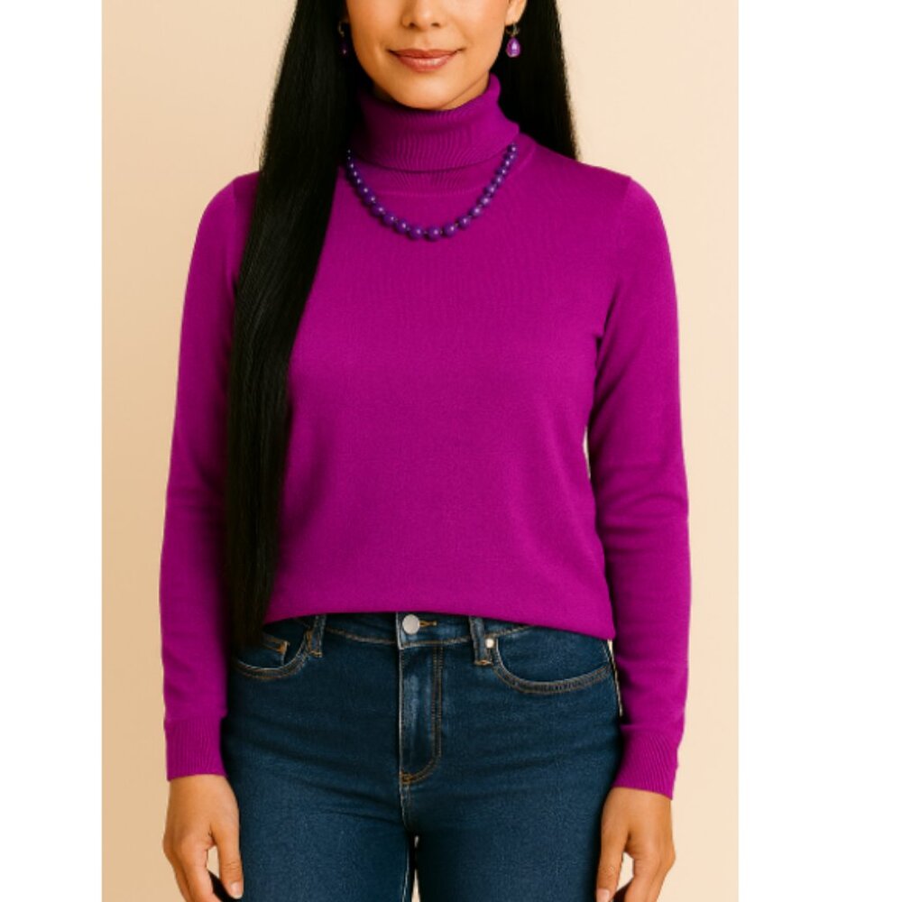 💜 NWOT Banana Republic merino wool turtle neck- size M 💜